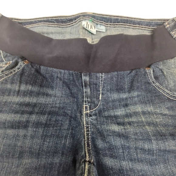 Duo Maternity Jeans Size 12 Dark Wash‎ Denim Full Panel Pregnancy Pants - Picture 2 of 4